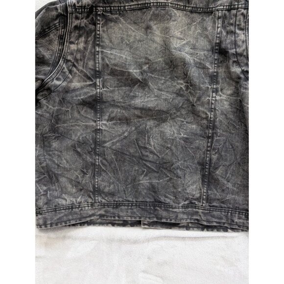 Mens RocaWear Denium Size 48 Black Grey Jacket Distressed Vintage RARE - Picture 15 of 15